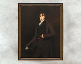 ヴィンテージ紳士の肖像画プリント：19世紀の男性絵画（デジタル