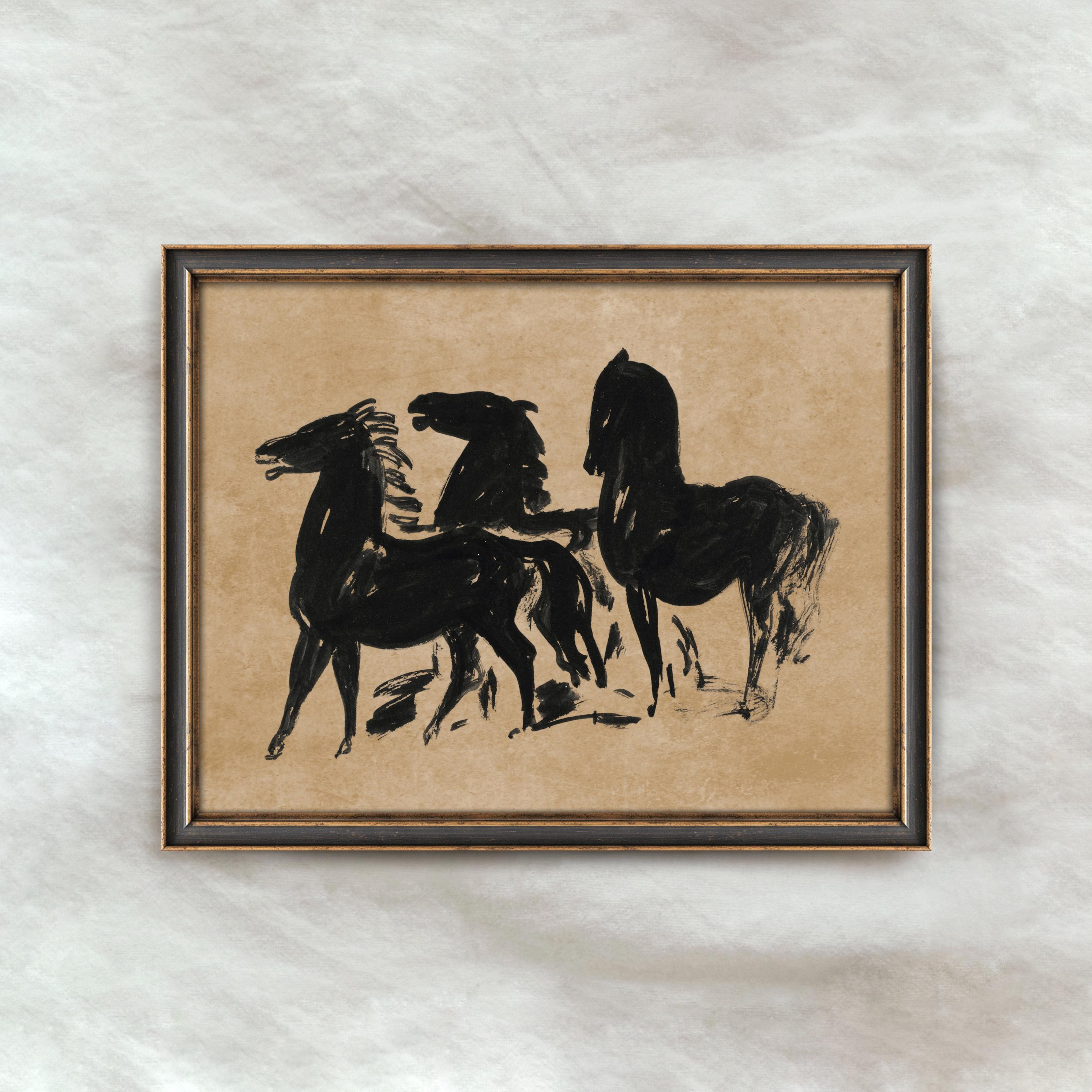 7 horse painting - Etsy 日本
