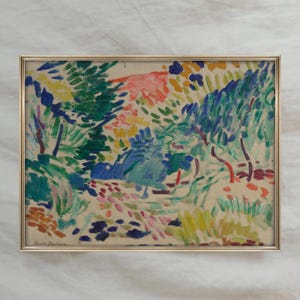 Vintage Abstract Floral Painting | Colorful Botanical Landscape Artwork | Antique Henri Matisse Decor | Digital Download