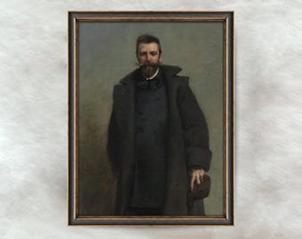 印刷可能な男性の油絵肖像画 - デジタルプリントダウンロード