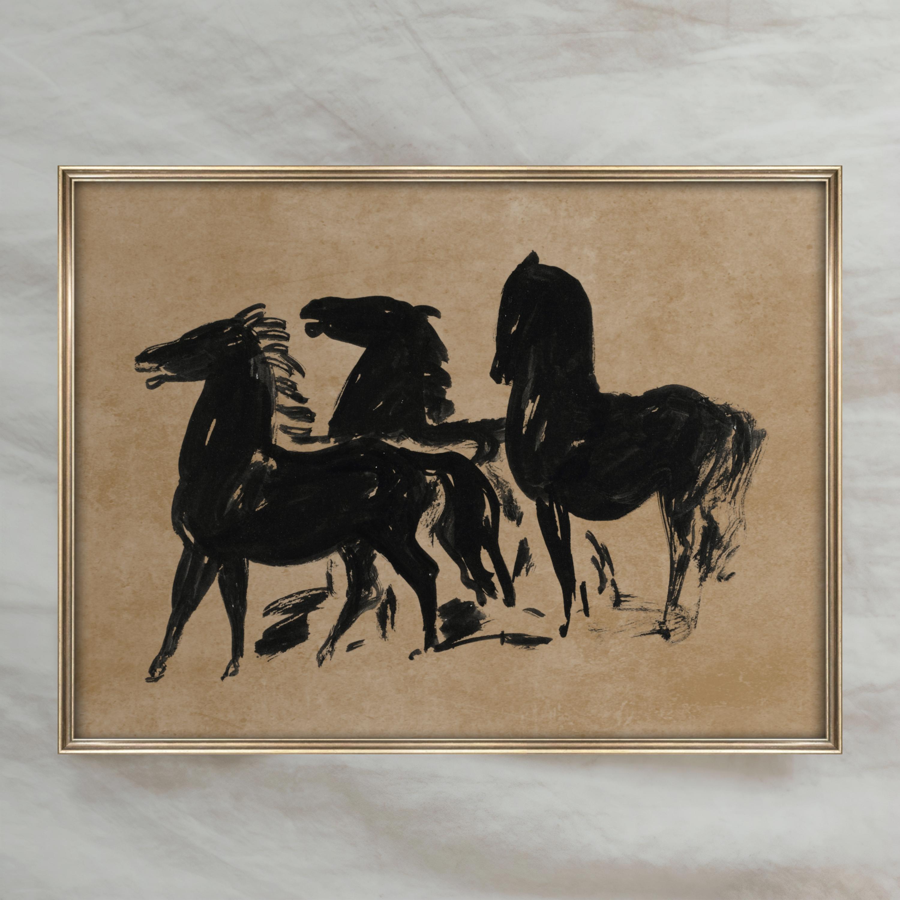 7 horse painting - Etsy 日本