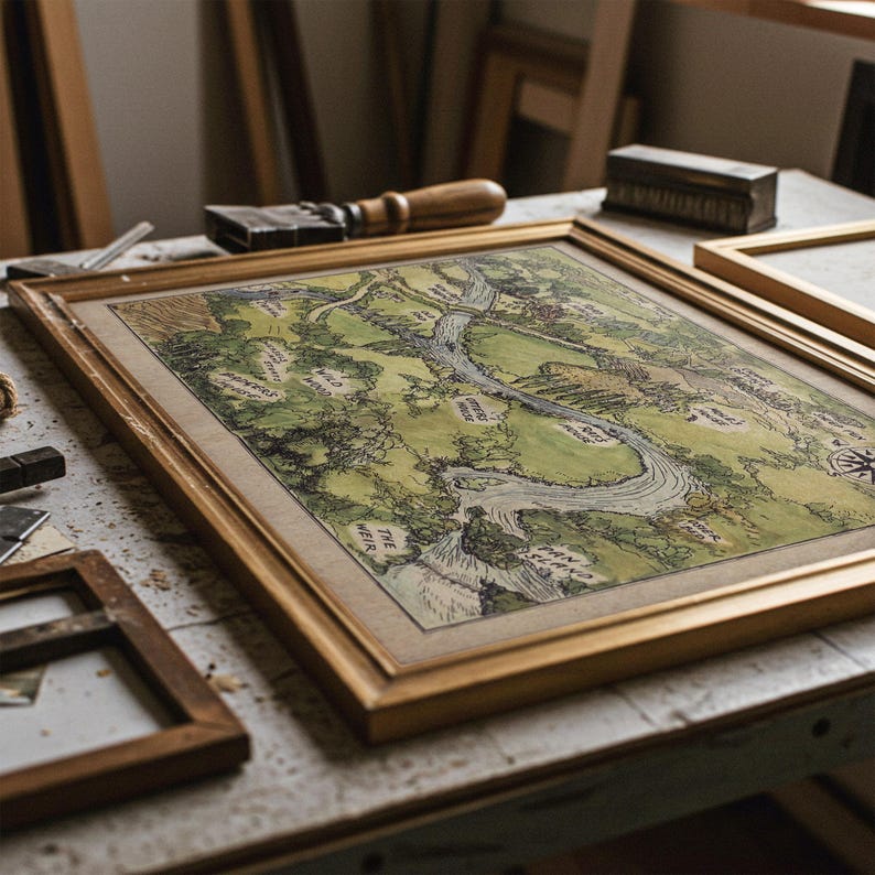 Wind in the Willows River Map | Vintage Children's Room Art | Antique ...