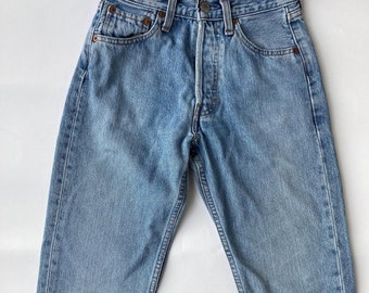 90s Vintage Levi&#39;s 501 Jeans: Faded Light Blue, XXS (23x27)