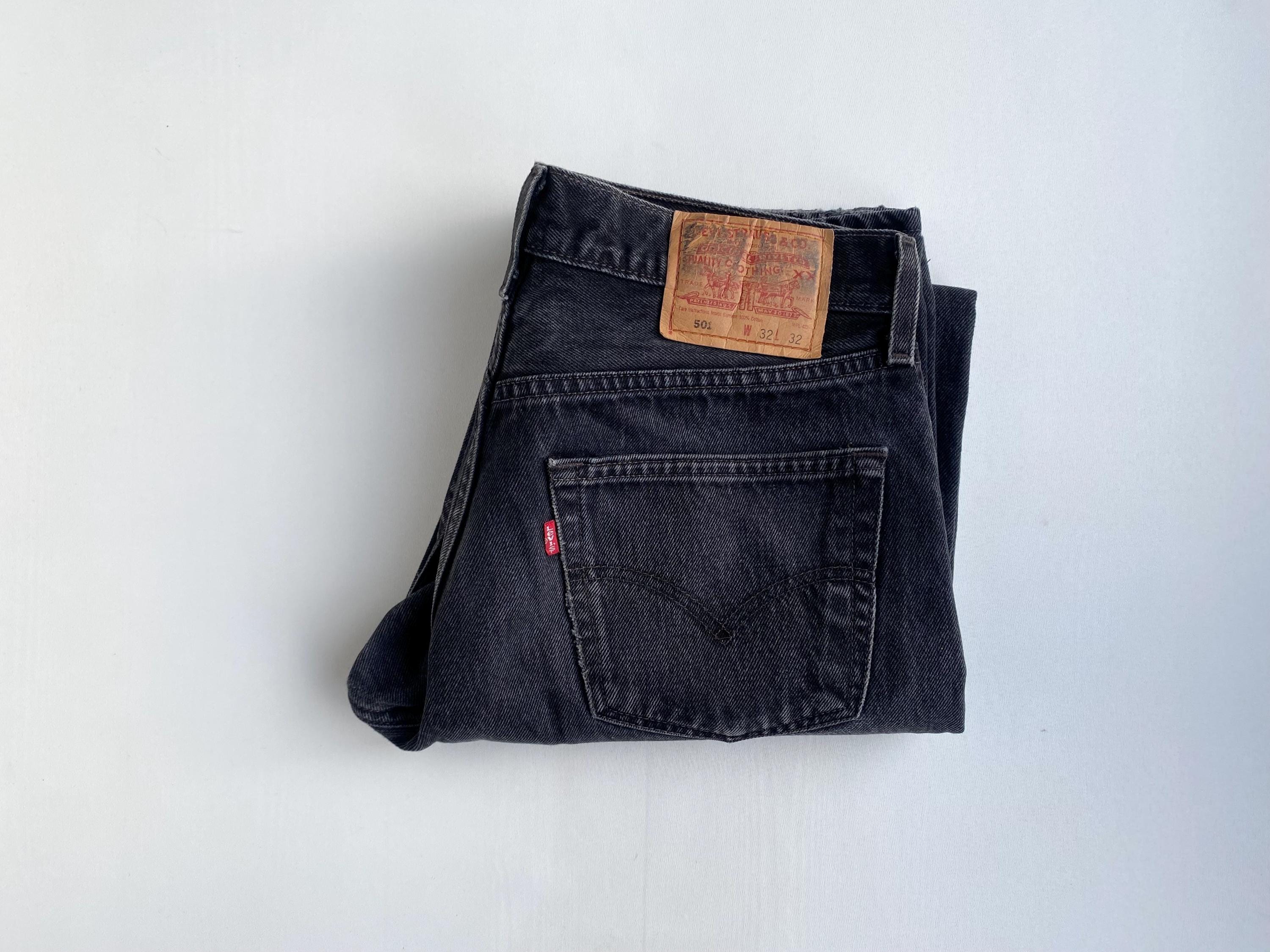 Black Levis 501 Vintage 32 - Etsy