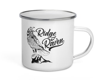 Ridge Raven Enamel Mug