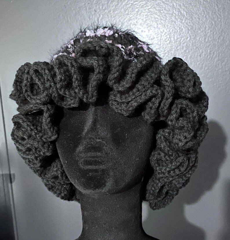 Black Cherry Blossom Ruffle Hat - Etsy