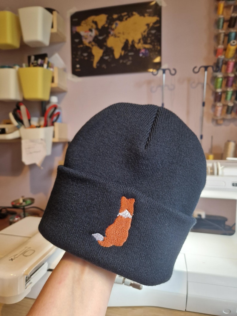 Embroidered Border Collie Beanie: Soft Knit Dog Breed Hat Free Delivery More Colours Animal Embroidery Gift Lovely Cute Funny image 3