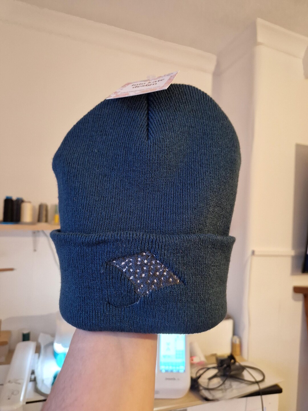 String Ray Hat Embroidered Ray Beanie: Spotted Stingray Knit Hat - Etsy
