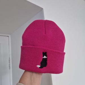 Embroidered Border Collie Beanie: Soft Knit Dog Breed Hat Free Delivery More Colours Animal Embroidery Gift Lovely Cute Funny image 11