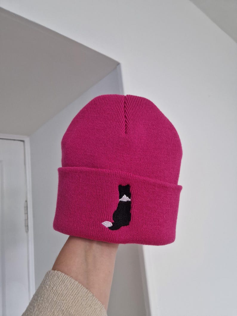 Embroidered Border Collie Beanie: Soft Knit Dog Breed Hat Free Delivery More Colours Animal Embroidery Gift Lovely Cute Funny image 11