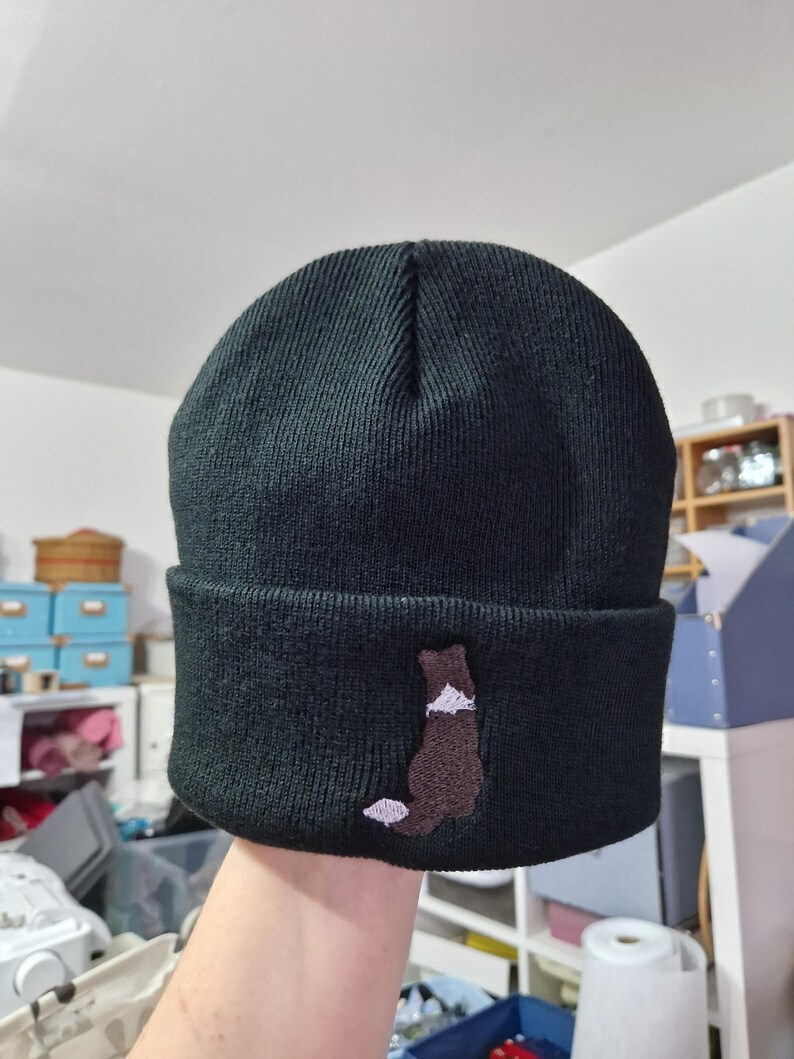 Embroidered Border Collie Beanie: Soft Knit Dog Breed Hat Free Delivery More Colours Animal Embroidery Gift Lovely Cute Funny image 4
