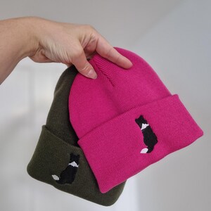 Embroidered Border Collie Beanie: Soft Knit Dog Breed Hat Free Delivery More Colours Animal Embroidery Gift Lovely Cute Funny image 10