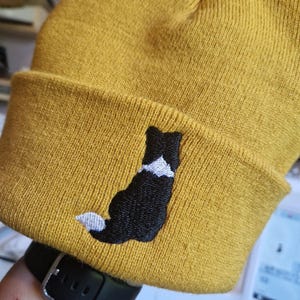 Embroidered Border Collie Beanie: Soft Knit Dog Breed Hat Free Delivery More Colours Animal Embroidery Gift Lovely Cute Funny image 5
