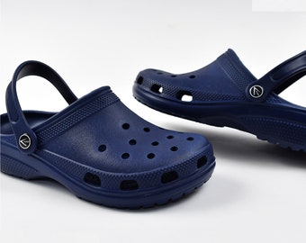 Navy blue kids basic clogs