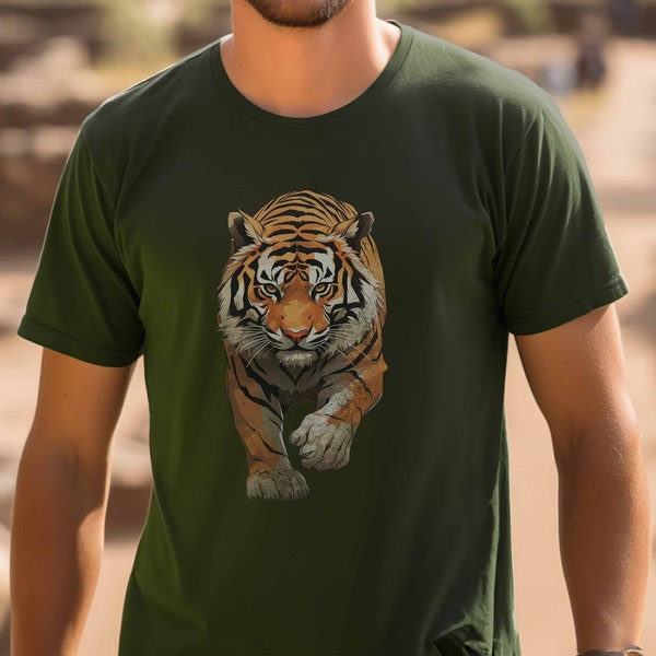 Kraftvolles Tiger Shirt | Eindrucksvoller Chinesischer Tiger | Beeindruckendes Raubtier Geschenk | Natur Kunstwerk