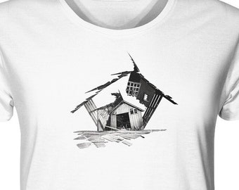 Abstraktes Wohnkultur T Shirt | Moderner Minimalismus | Künstlerisches Architektur Geschenk | Broken Attic Design