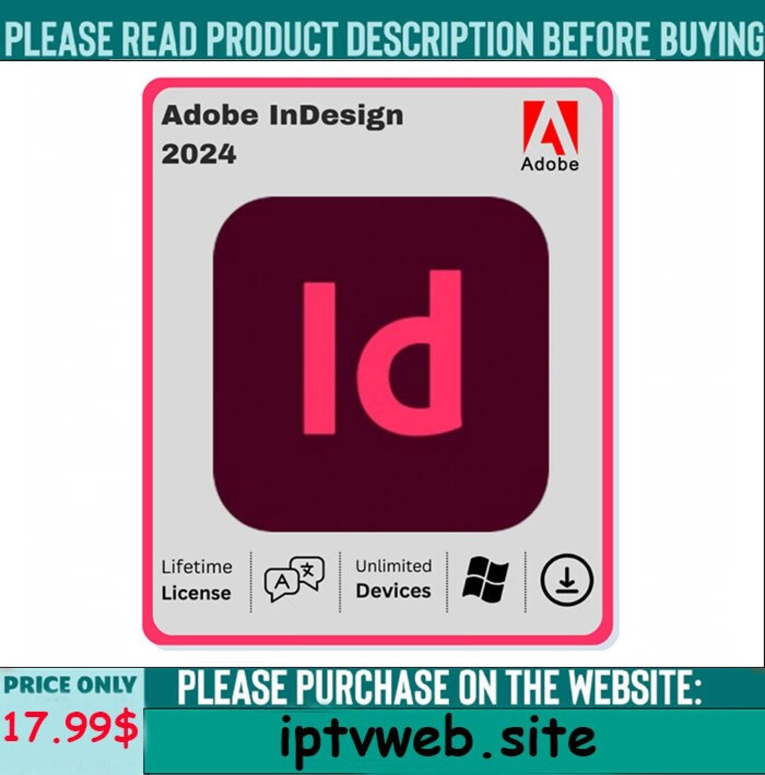 Adobe Indesign 2024 Ready to Use Lifetime License Windows Etsy Australia
