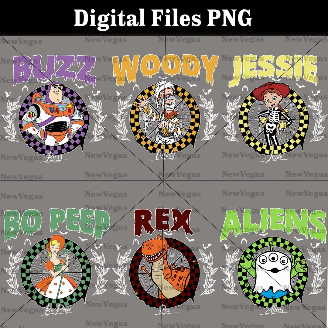 Toy story halloween png bundle spooky season png trick or treat png