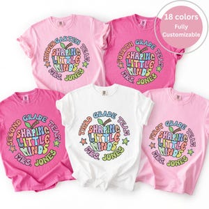 Custom Teacher Dream Team Shirts, Personalized Teacher Name tshirts, Comfort Colors Customized Matching School t-shirts, First Day Of School