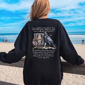 The Raven by Edgar Allan Poe, Literature Sweatshirt or Hoodie, Whimsigoth Raven Sweatshirt, Gothic Raven Sweater, Crow Sweater