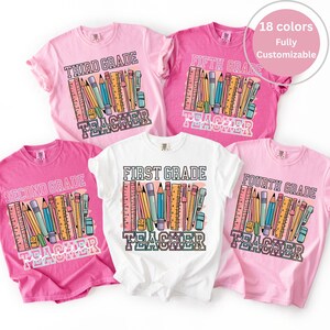 Custom Teacher Dream Team Shirts, Personalized Teacher Name tshirts, Comfort Colors Customized Matching School t-shirts, First Day Of School