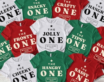 Camisetas familiares personalizadas, camisetas divertidas para reuniones familiares, pijamas a juego.