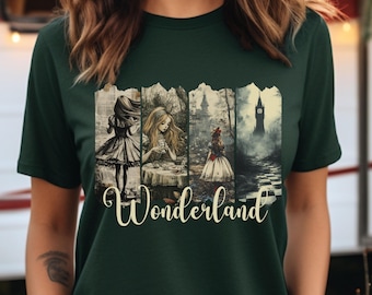 Gothic Alice in Wonderland Shirt, Vintage Alice in Wonderland Shirt, Literary shirts, Mad Hatter Shirt, Literature Shirts, Reading Teacher