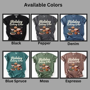 Chemise pour équipe de cuisine des fêtes Comfort Colors, chemise pour équipe de cuisine pour Thanksgiving, chemise pour équipe de cuisine de Noël, t-shirt pour équipe de cuisine pour les fêtes de groupe image 5