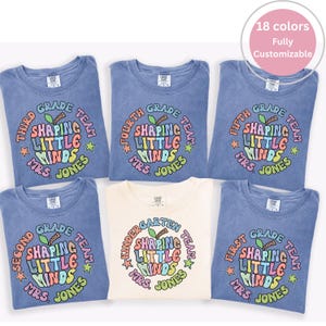 Custom Teacher Dream Team Shirts, Personalized Teacher Name tshirts, Comfort Colors Customized Matching School t-shirts, First Day Of School