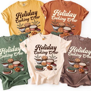 Chemise pour équipe de cuisine des fêtes Comfort Colors, chemise pour équipe de cuisine pour Thanksgiving, chemise pour équipe de cuisine de Noël, t-shirt pour équipe de cuisine pour les fêtes de groupe image 1
