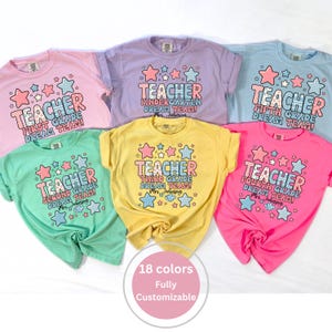 Custom Teacher Dream Team Shirts, Personalized Teacher Name tshirts, Comfort Colors Customized Matching School t-shirts, First Day Of School
