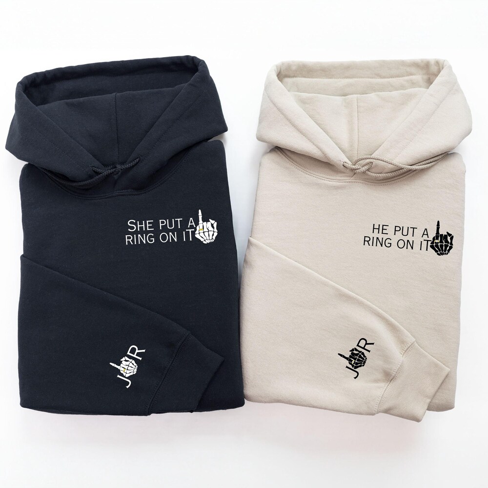 Shirtless Style Personalized Matching Couples Sweatshirt Or Hoodie, Matching Honeymoon Sweatshirts, Anniversary Sweatshirts, Matching Engagement Sweatshirts