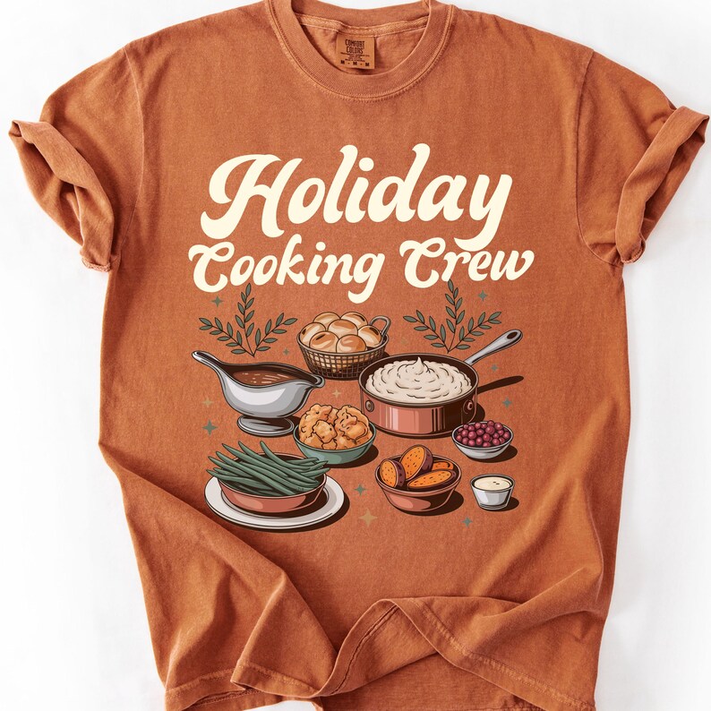 Chemise pour équipe de cuisine des fêtes Comfort Colors, chemise pour équipe de cuisine pour Thanksgiving, chemise pour équipe de cuisine de Noël, t-shirt pour équipe de cuisine pour les fêtes de groupe Yam