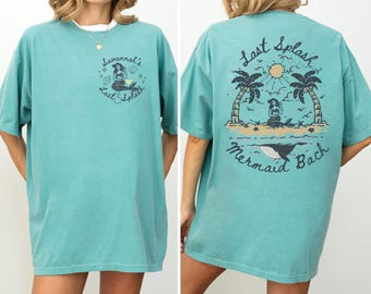 Last Splash Mermaid Bach Shirts, Personalized Comfort Colors, Mermaid Bachelorette Shirt, Last Toast Bridal Shower Party, Coastal Bach Party