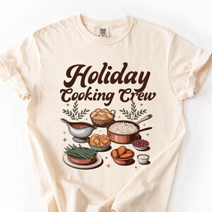 Chemise pour équipe de cuisine des fêtes Comfort Colors, chemise pour équipe de cuisine pour Thanksgiving, chemise pour équipe de cuisine de Noël, t-shirt pour équipe de cuisine pour les fêtes de groupe Ivory