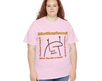 Rockiges Mutterschafts-T-Shirt: Erleben Sie die Höhen und Tiefen mit Stil! Unisex-T-Shirt aus schwerer Baumwolle