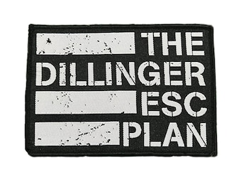 PLAN UCIECZKI DILLINGER - Logo - Naszywka tkana - czarna obwódka