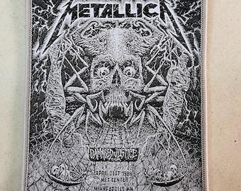 METALLICA - Damaged Justice Tour 1989 - Woven Patch