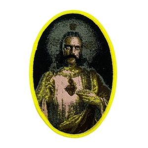 Saint LEMMY från MOTORHEAD - Vävd lapp - gul kant