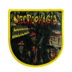 NECROPHAGIA - Kannibalförintelsen - Vävd lapp - gul kant