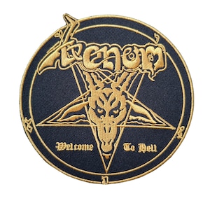 VENOM - Welcome To Hell (Gold) - Embroidered Patch