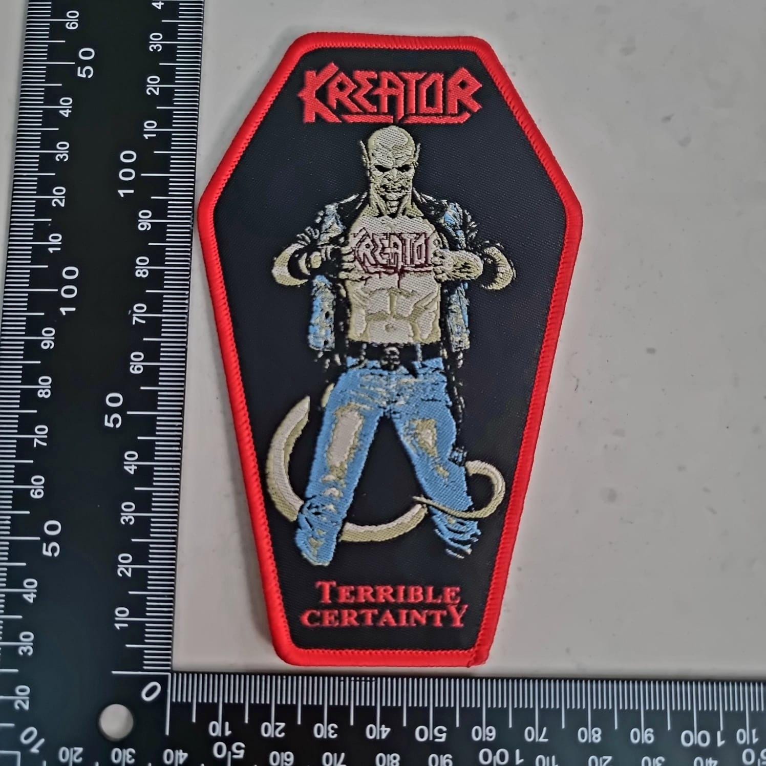 KREATOR - Terrible Certainty - (red Border Coffin) Woven Patch