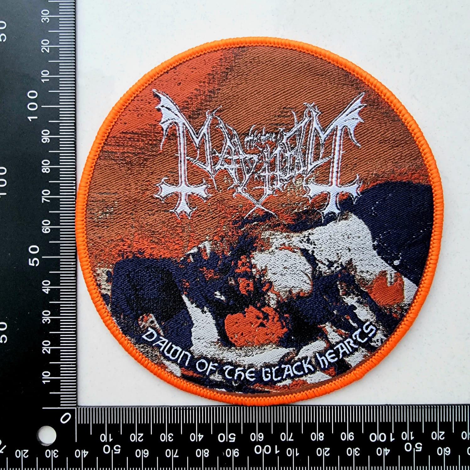 MAYHEM - Dawn of the Black Hearts - (orange Border) Woven Patch - Etsy