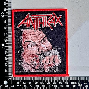 ANTHRAX - Fistful Of Metal - (Red Border) Woven Patch