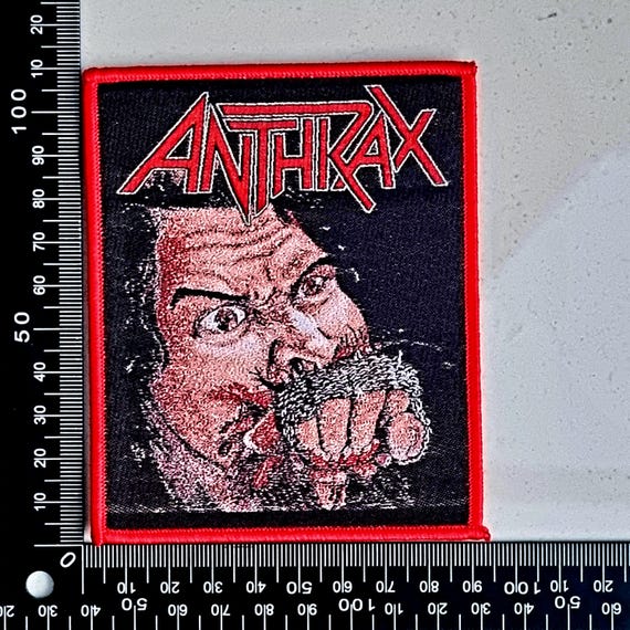 ANTHRAX - Fistful of Metal - (red Border) Woven Patch - Etsy