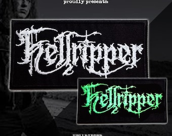HELLRIPPER - logo - (Glow In The Dark) geborduurde patch