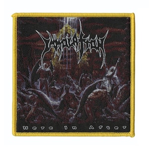 IMMOLATION - Here In After - Woven Patch - yellow border