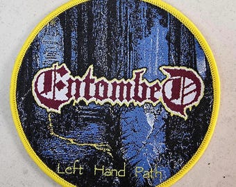 ENTOMBED - Linker Pfad - (Rund, gelber Rand) gewebter Aufnäher