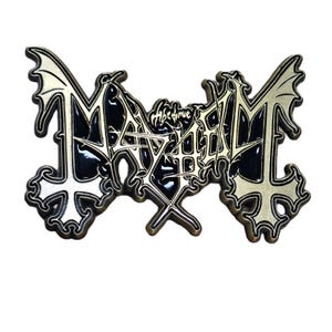 MAYHEM - Logotyp - (Antik Mässing) Emaljnål