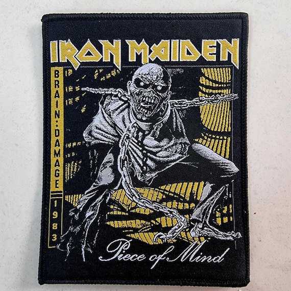 IRON MAIDEN - Piece of Mind - Brain Damage 1983 - Woven Patch - Etsy